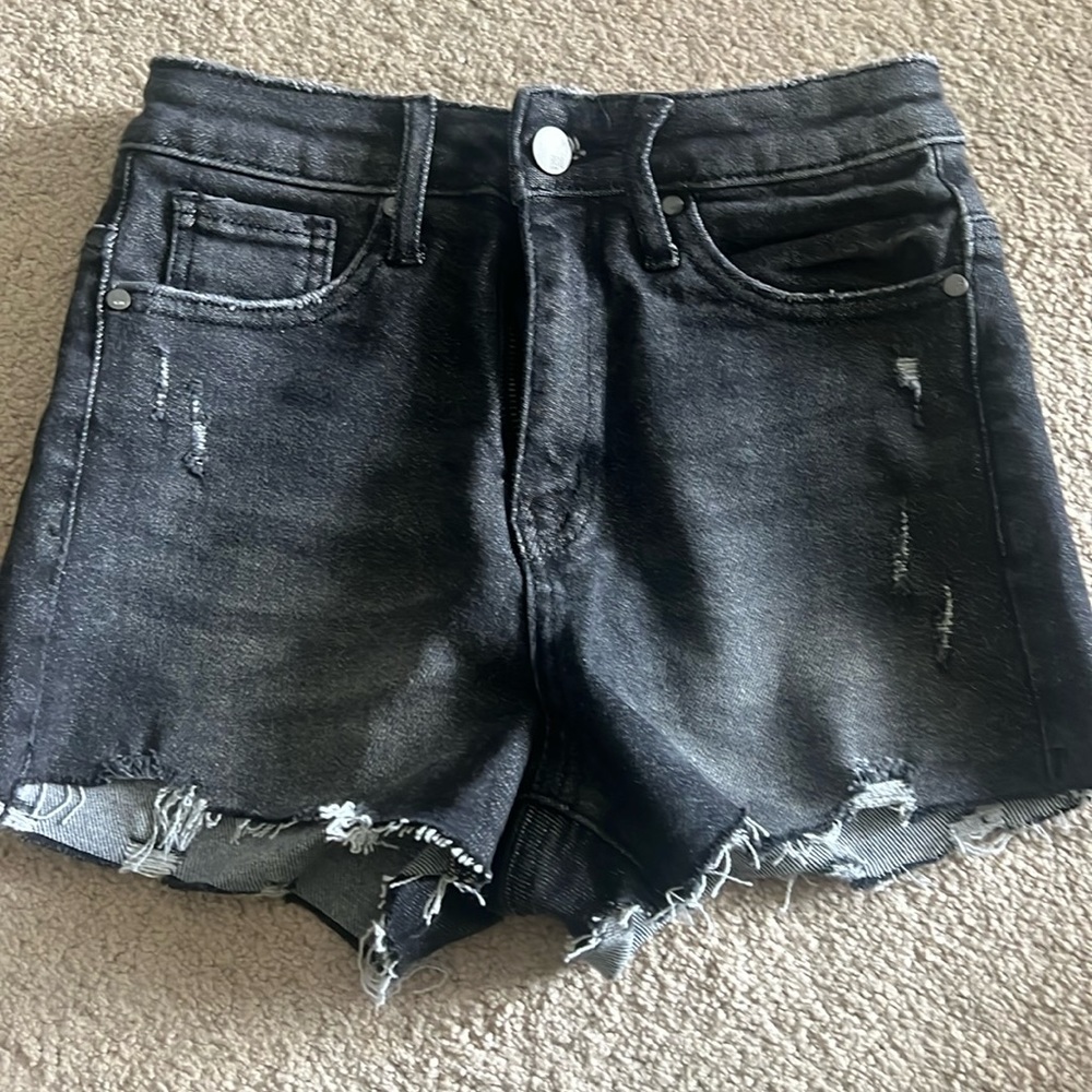 Black jean shorts size 23